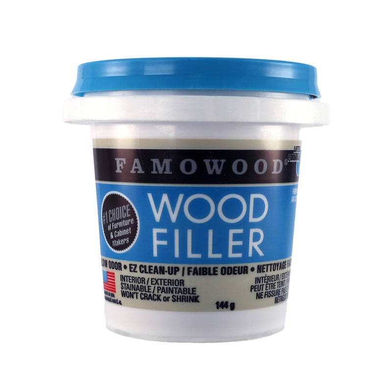 FamoWood فاموود 40042134 معجون خشب اللاتكس - 1/4 باينت، بلوط أحمر - Image 1